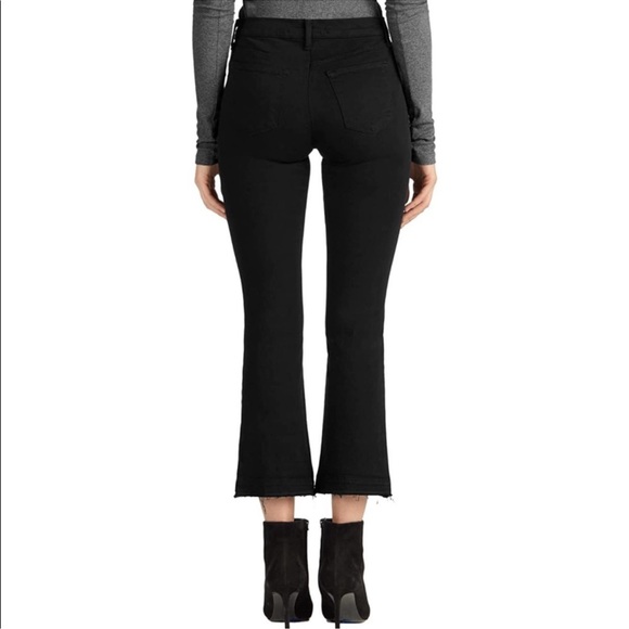 J Brand Selena Mid Rise Cropped Jeans Black Size 27 - Picture 2 of 9